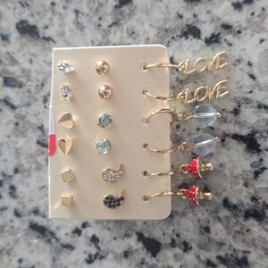Claires Pack Of Earrings- full card [9 sets of earrings]